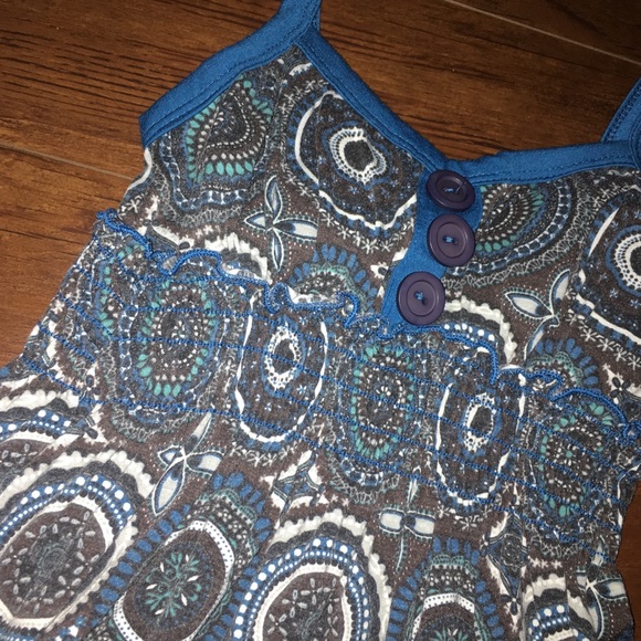Blue Patterned Tank Top - Picture 2 of 2